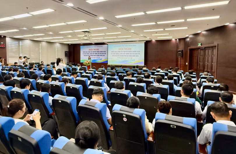 Quang cảnh Hội nghị triển khai công tác truyền thông chính sách và phát ngôn, cung cấp thông tin cho báo chí năm 2026 do UBND TP Đà Nẵng tổ chức. Ảnh XM.