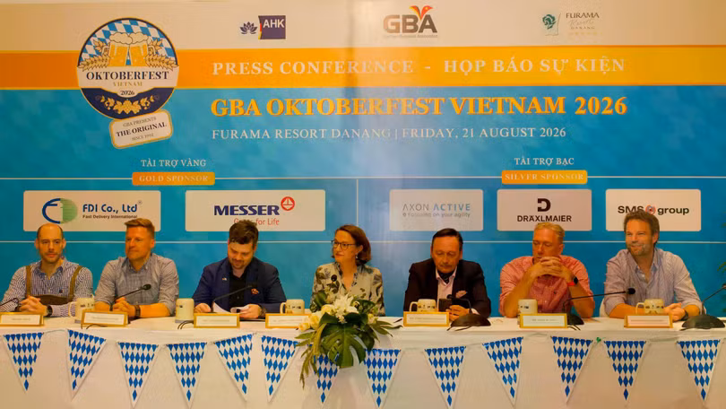 Họp báo công bố GBA Oktoberfest Vietnam 2026 diễn ra tại TP.HCM tối 21/8. Ảnh: XM.