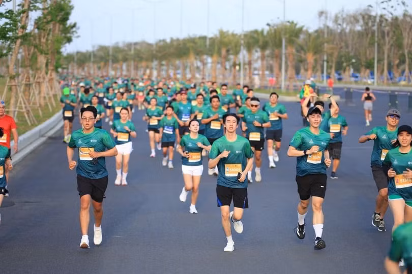 Chạy giữa thiên nhiên tại không gian kề rừng kế biển là trải nghiệm mà bất cứ runner nào cũng muốn trải qua. (Hình ảnh giải chạy tại Vinhomes Green Paradise, tháng 5/2026). Ảnh XH.
