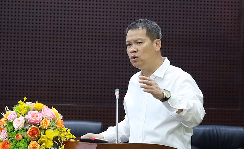 Ông Nguyễn Mạnh Hùng, Chủ tịch UBND TP Đà Nẵng phát biểu tại hội nghị.