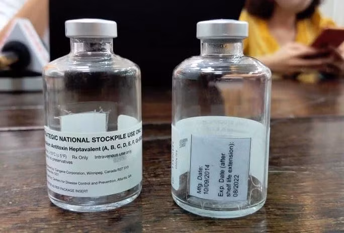 Thuốc giải độc Botulism Antitoxin Heptavalent là loại thuốc hiếm có giá khoảng 8.000 USD/lọ. Ảnh WHO.