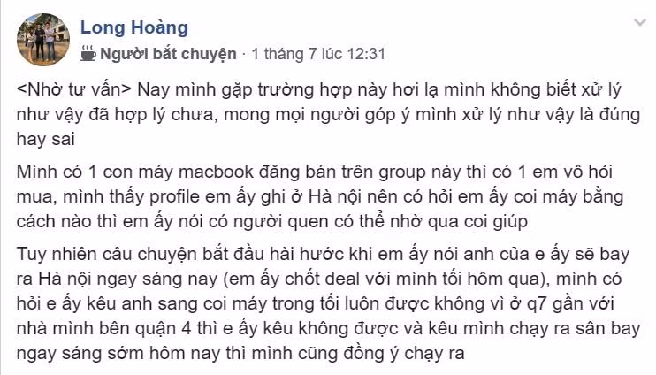 Anh Hoàng Long chia sẻ câu chuyện của mình trên Facebook Anh Hoàng Long chia sẻ câu chuyện của mình trên Facebook