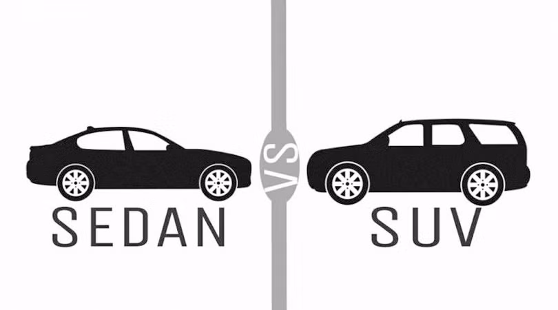 SUV có khoảng sáng gầm cao hơn sedan. Ảnh TK SUV có khoảng sáng gầm cao hơn sedan. Ảnh TK
