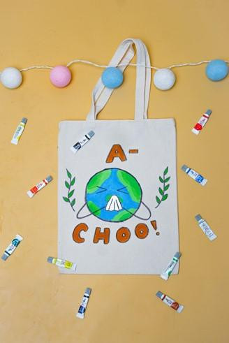 Mẫu túi vải được các tình nguyện viên Green Life vẽ và thiết kế