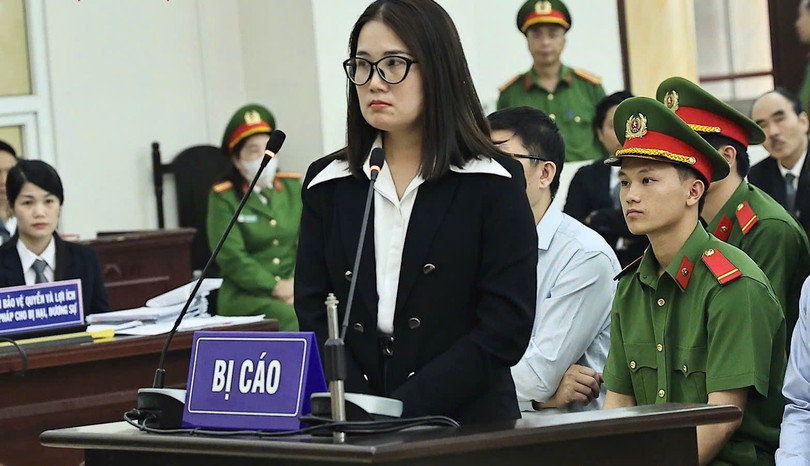 Bị cáo Trịnh Thị Thúy Nga tại phiên tòa: Ảnh: Nguyên Nguyễn