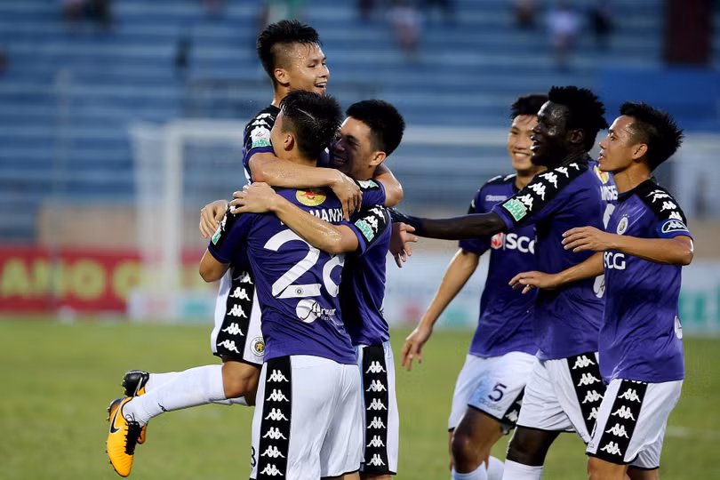 Các cầu thủ Hà Nội đang biến sân Hàng Đẫy thành “thánh địa bất bại” (ảnh CLB)