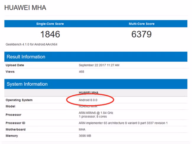 Huawei Mate 9 sắp được cập nhật Android 8.0? ảnh 1