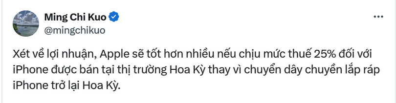 nhan xet cua MIng Chi Kuo tren X.jpg
