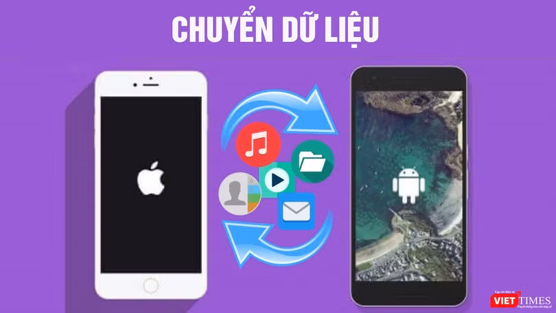 Có rất nhiều phần mềm cho phép chuyển dữ liệu từ điện thoại Android sang iOS và ngược lại