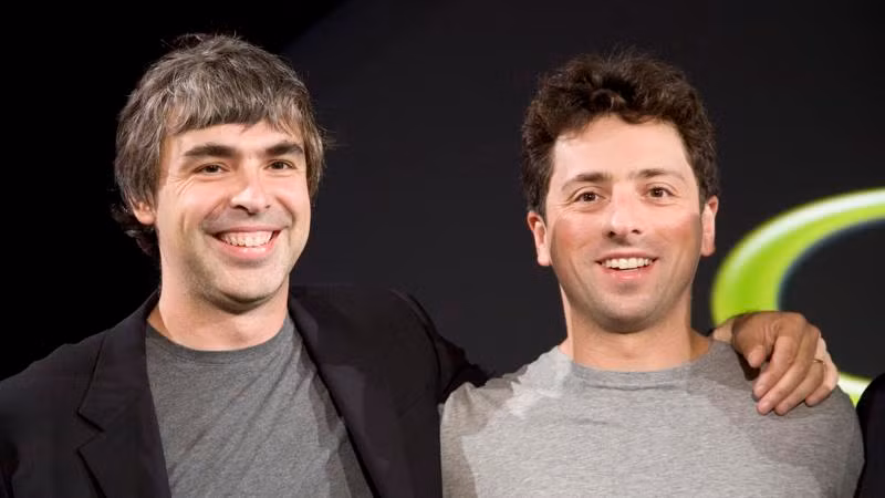 Hai nhà đồng sáng lập Google - Larry Page và Sergey Brin