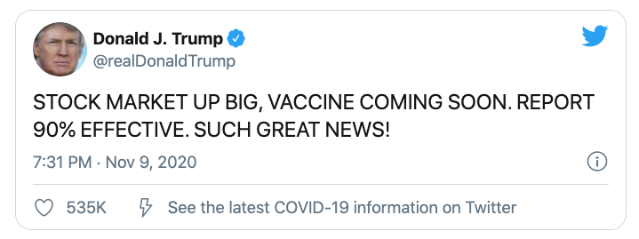 Dòng tweet chúc mừng của Tổng thống Donald Trump Dòng tweet chúc mừng của Tổng thống Donald Trump