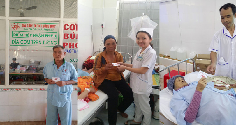 Các phiếu ăn được trao tặng tại 14 bệnh viện ở Đăk Lăk (ảnh: NVCC) Các phiếu ăn được trao tặng tại 14 bệnh viện ở Đăk Lăk (ảnh: NVCC)