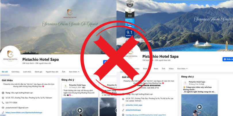 Fanpage giả mạo một khách sạn ở Sapa