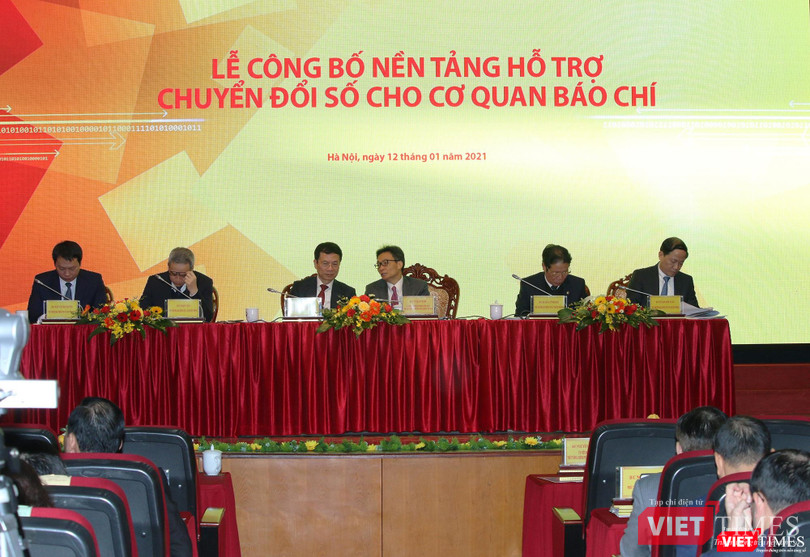 Lễ công bố nền tảng chuyển đổi số cho báo chí đã được tổ chức tại Bộ TT&amp;TT ngày 12/1