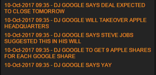 Dow Jones đăng tin Google mua lại Apple với giá 9 tỷ USD ảnh 1