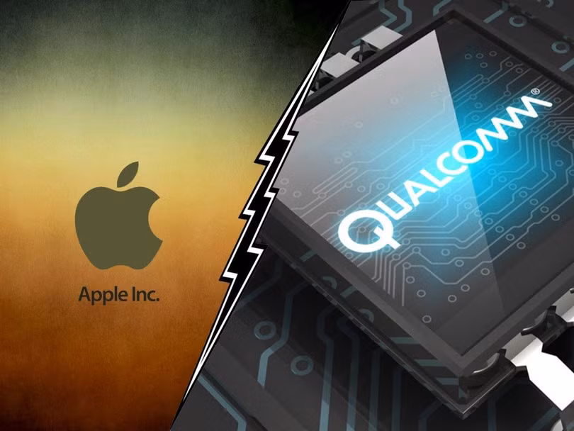 Mối quan hệ giữa Apple và Qualcomm đang rất căng thẳng (ảnh: Tech Juice)