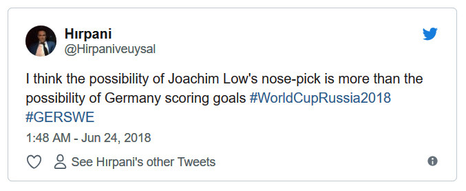 Tôi nghĩ khả năng số gỉ mũi Joachim Low cậy ra nhiều hơn số bàn thắng của đội Đức