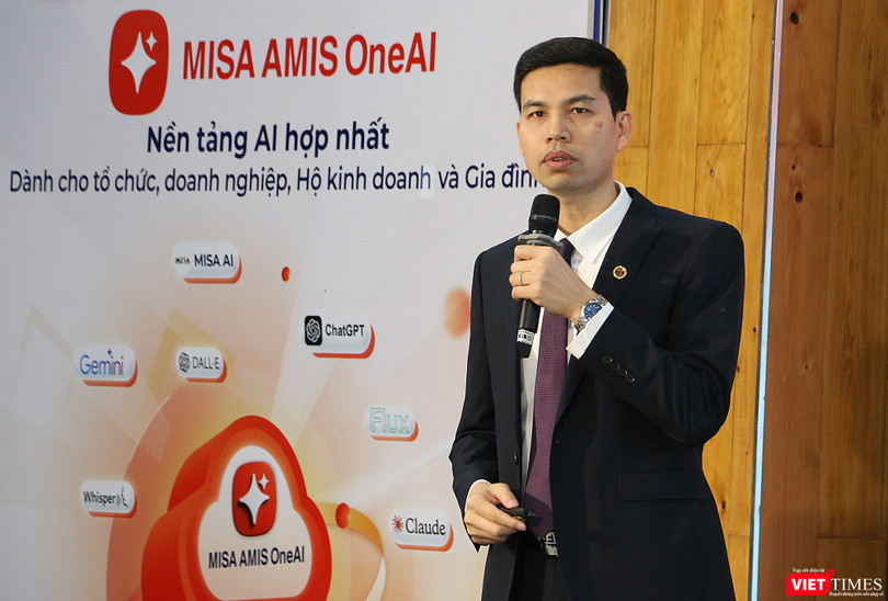 Ông Lê Hồng Quang, Tổng giám đốc MISA tại buổi ra mắt giải pháp MISA AMIS OneAI