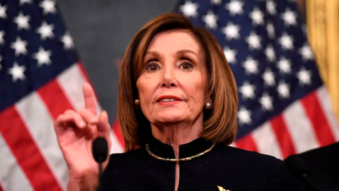 Bà Nancy Pelosi, Chủ tịch Hạ viện Mỹ (ảnh CNBC)