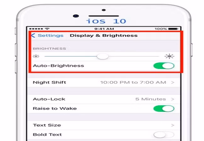 Tính năng Auto-Brightness trên iPhone chạy iOS 11