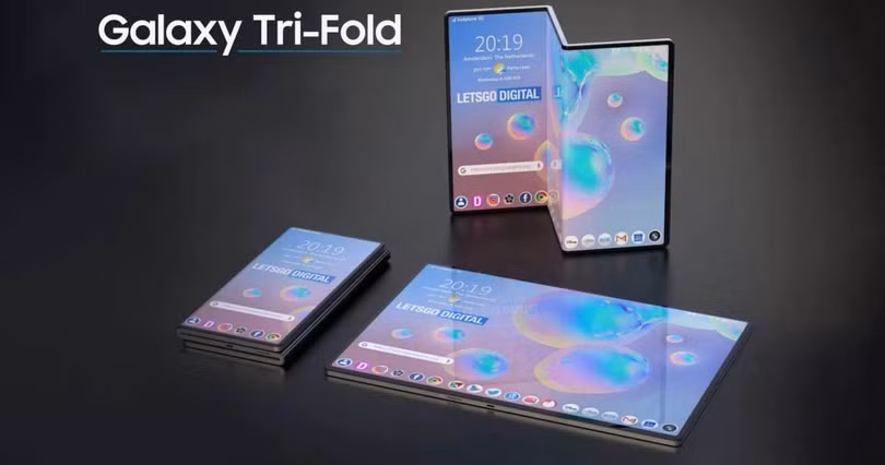 Ảnh dựng điện thoại gập ba của Samsung