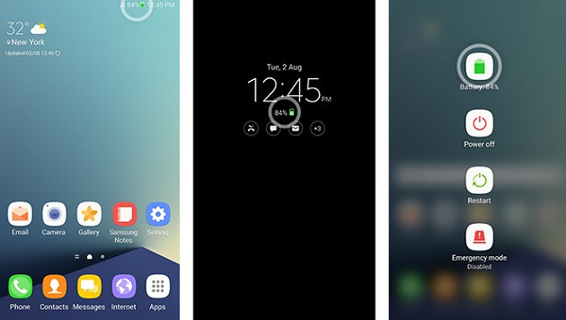 Biểu tượng trạng thái pin có màu xanh lá mới.