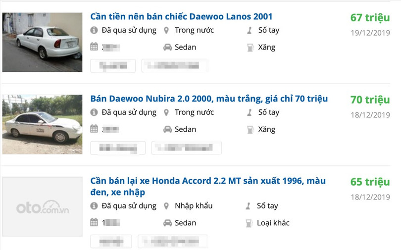 Nhiều mẫu xe có giá chỉ ngang bằng xe máy. Ảnh ST. 