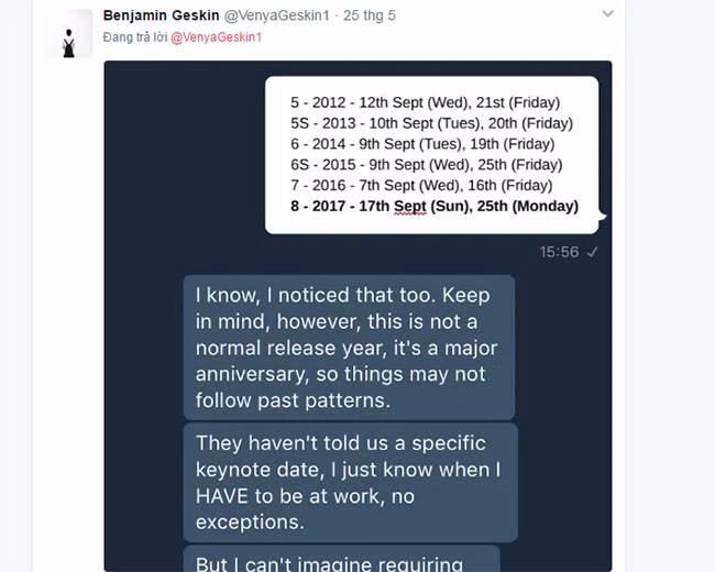 iPhone 8 ra mắt vào 17/9, bán ra ngày 25/9 ? ảnh 1