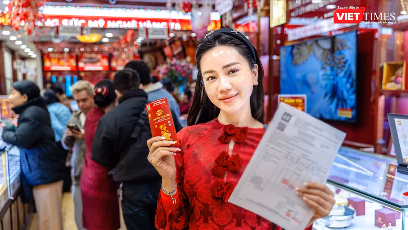 Vàng miếng SJC tăng nhẹ 400.000 đồng/lượng. Ảnh minh hoạ.