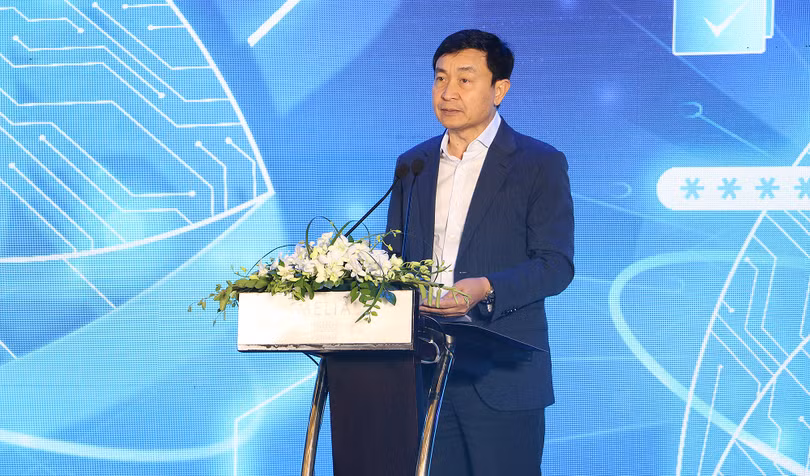 Trung tướng Nguyễn Minh Chính phát biểu tại Hội thảo An ninh Dữ liệu trên không gian mạng