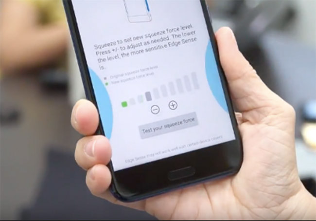 Bóp cạnh là tính năng đặc trưng của smarphone HTC U11