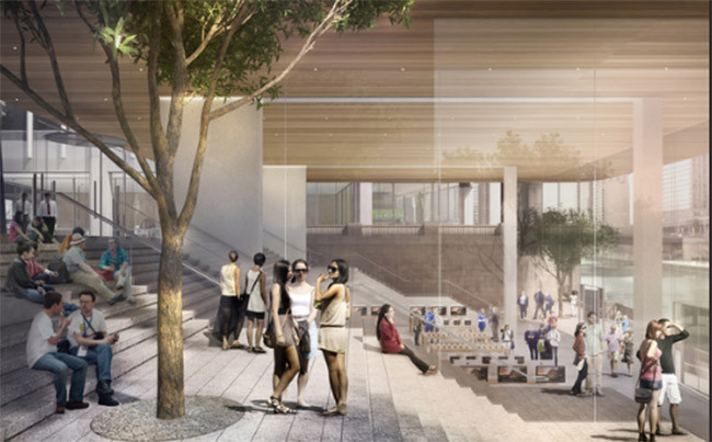 Apple Store ở Chicago có kiến trúc mái nhà giống MacBook ảnh 1