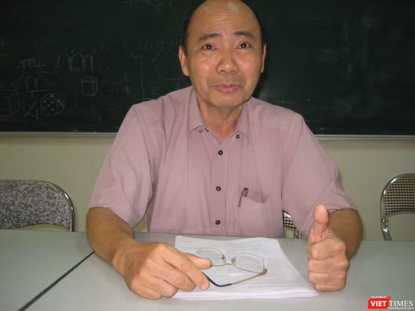 PGS TS Tống Đình Quỳ - Chủ tịch Hội Ứng dụng Toán học Việt Nam. (Ảnh: Đ.H)