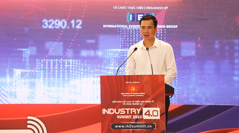 Thứ trưởng Bộ Khoa học và Công nghệ Bùi Thế Duy chia sẻ về thực trạng phát triển AI tại Việt Nam tại Diễn đàn cấp cao về Công nghiệp 4.0 (Industry 4.0 Summit 2023)