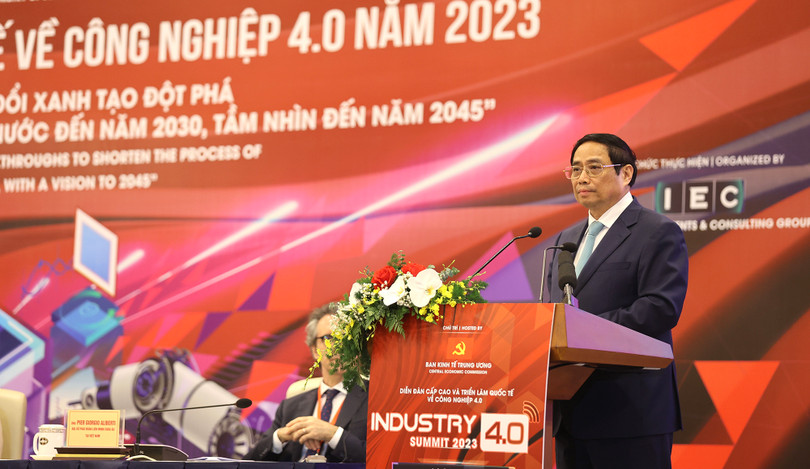 Thủ tướng Phạm Minh Chính phát biểu tại Diễn đàn cấp cao về Công nghiệp 4.0, chiều 14/6/2023