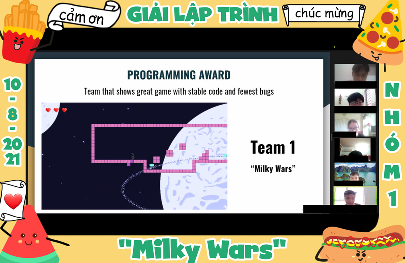 Nhóm học sinh nhận được giải thưởng Lập trình Nhóm học sinh nhận được giải thưởng Lập trình