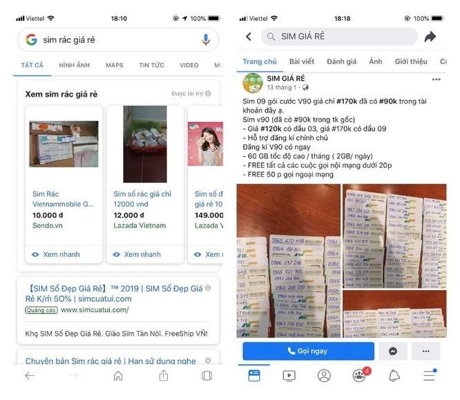 Hoạt động quảng cáo, buôn bán SIM rác trên các trang mạng vẫn diễn ra tràn lan, khó kiểm soát