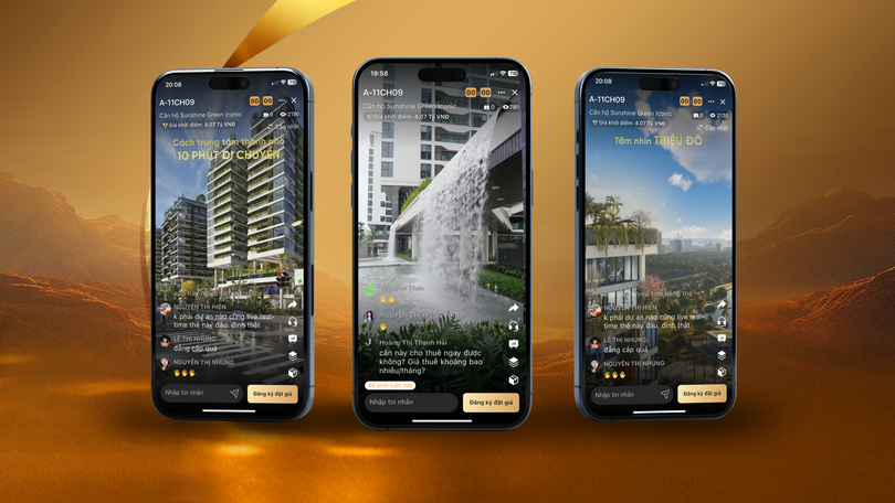 Danh mục sản phẩm đa dạng trên livestream NobleGo: từ biệt thự hàng triệu USD đến căn hộ studio 2-3 tỷ đồng, với tiến độ xây dựng và pháp lý minh bạch cùng các giá trị thực cho người dùng cuối