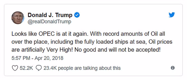 Trump bất ngờ “hướng mũi dùi” vào OPEC, giá dầu lập tức biến động ảnh 1