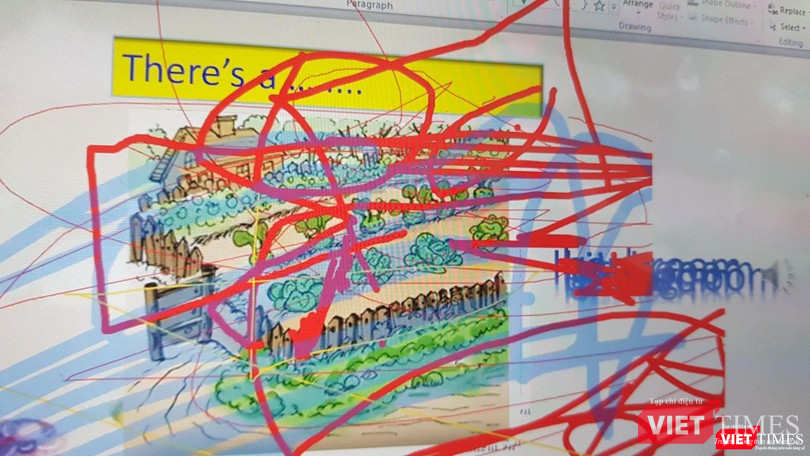 Màn hình bị kẻ xấu vẽ bậy