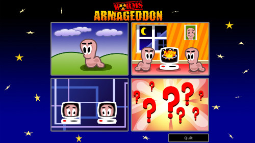 Giao diện Worms Armageddon trên máy tính.