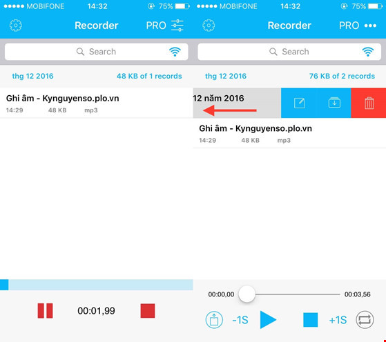 Chỉnh sửa, chia sẻ tập tin ghi âm với bạn bè. Ảnh: MINH HOÀNG