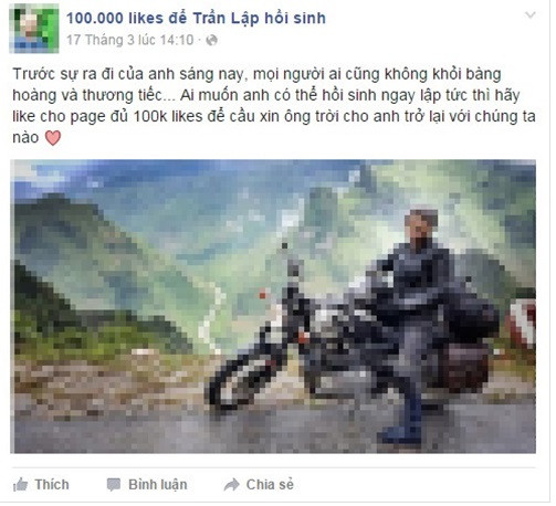 Hình thức câu like thường gặp của nhiều thành viên trên MXH Facebook