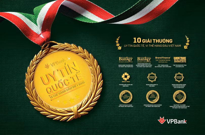 VPBank đạt 10 giải thưởng và chứng nhận trong năm 2016