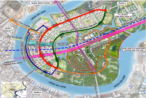 Phối cảnh cầu Thủ Thiêm