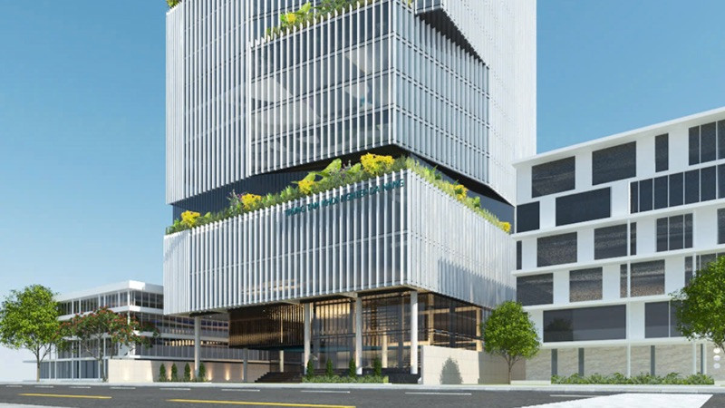 Phố cảnh dự án Không gian đổi mới sáng tạo (ĐMST) Đà Nẵng (tại phường An Hải Nam) với tổng mức đầu tư gần 490 tỷ đồng.