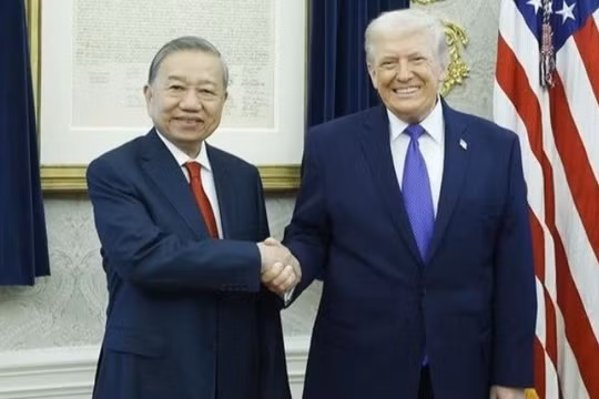 Tổng bí thư Tô Lâm gặp Tổng thống Donald Trump tại Nhà Trắng