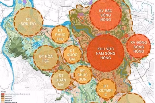 Hà Nội được định vị phát triển theo mô hình “chùm đô thị hướng tâm”