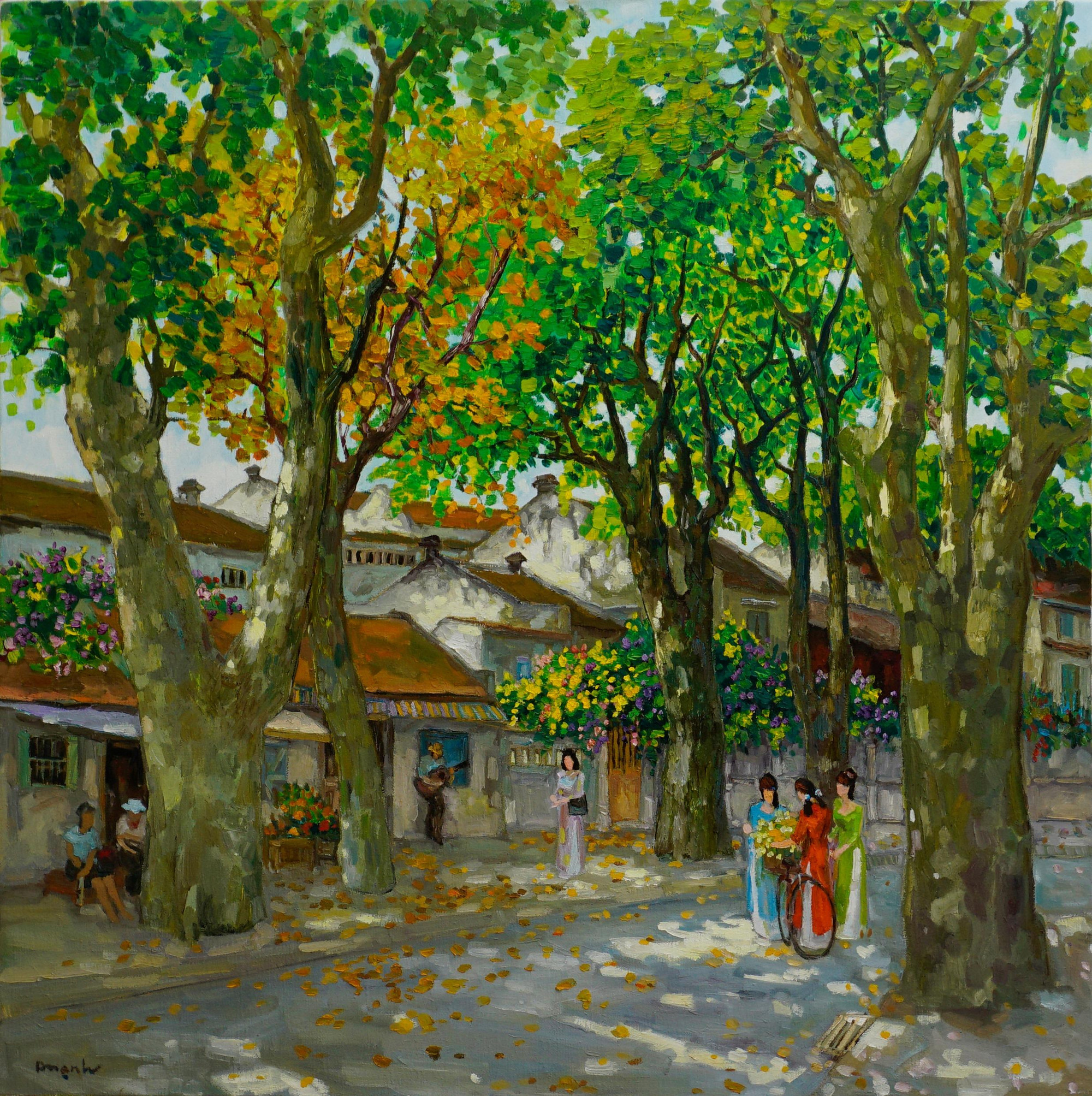 Tranh phố của họa sĩ Lâm Đức Mạnh bị sao chép bán công khai