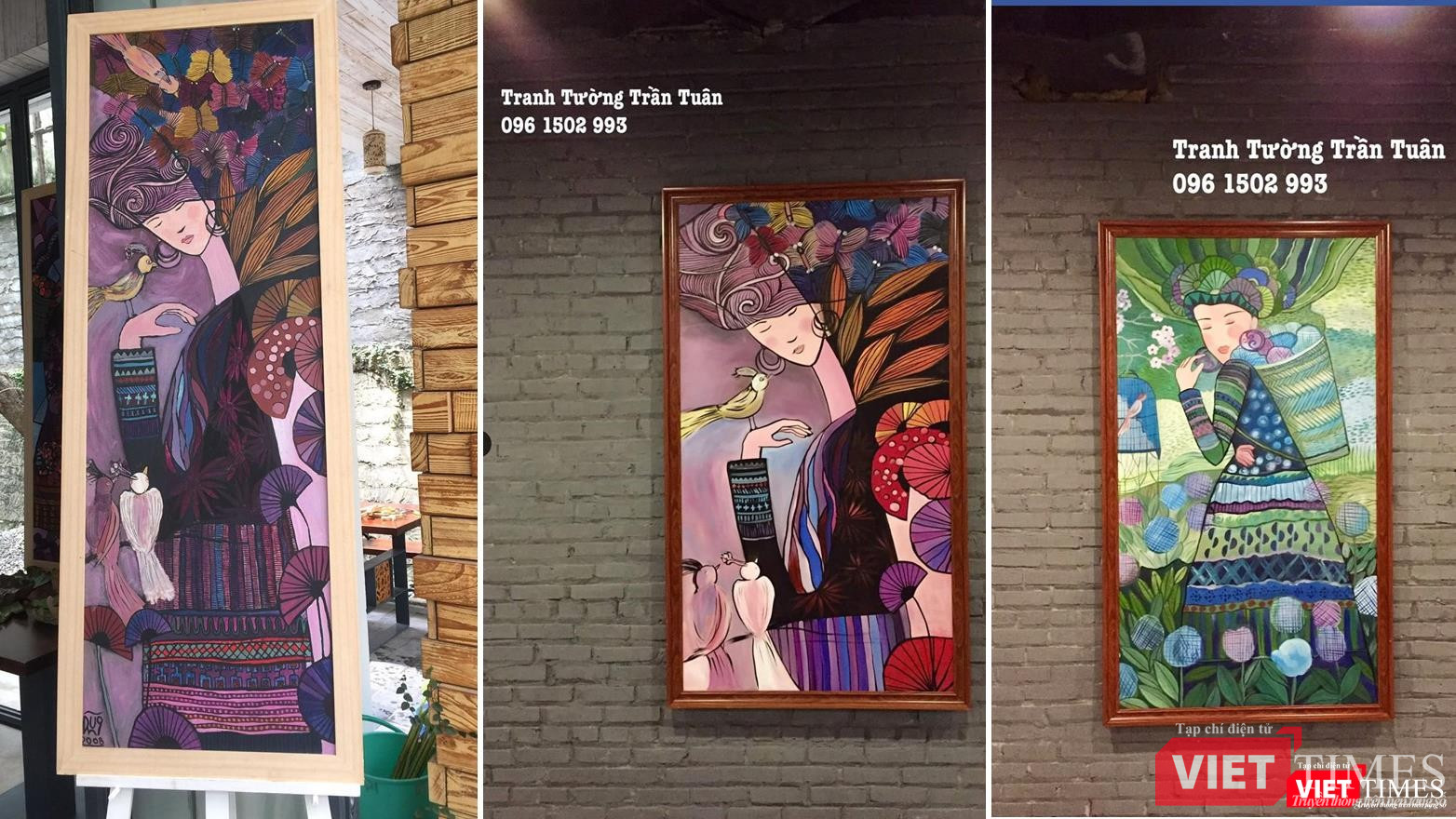 Trên trang fanpage của Trần Tuân vẫn công khai treo rất nhiều tác phẩm của Hà Hùng Dũng để quảng bá, bán hàng.